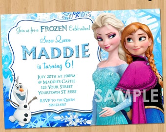 Frozen Summer Birthday Invitation Frozen Summer Invitation