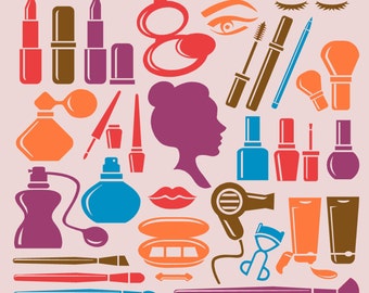 Popular items for make up clip art on Etsy
