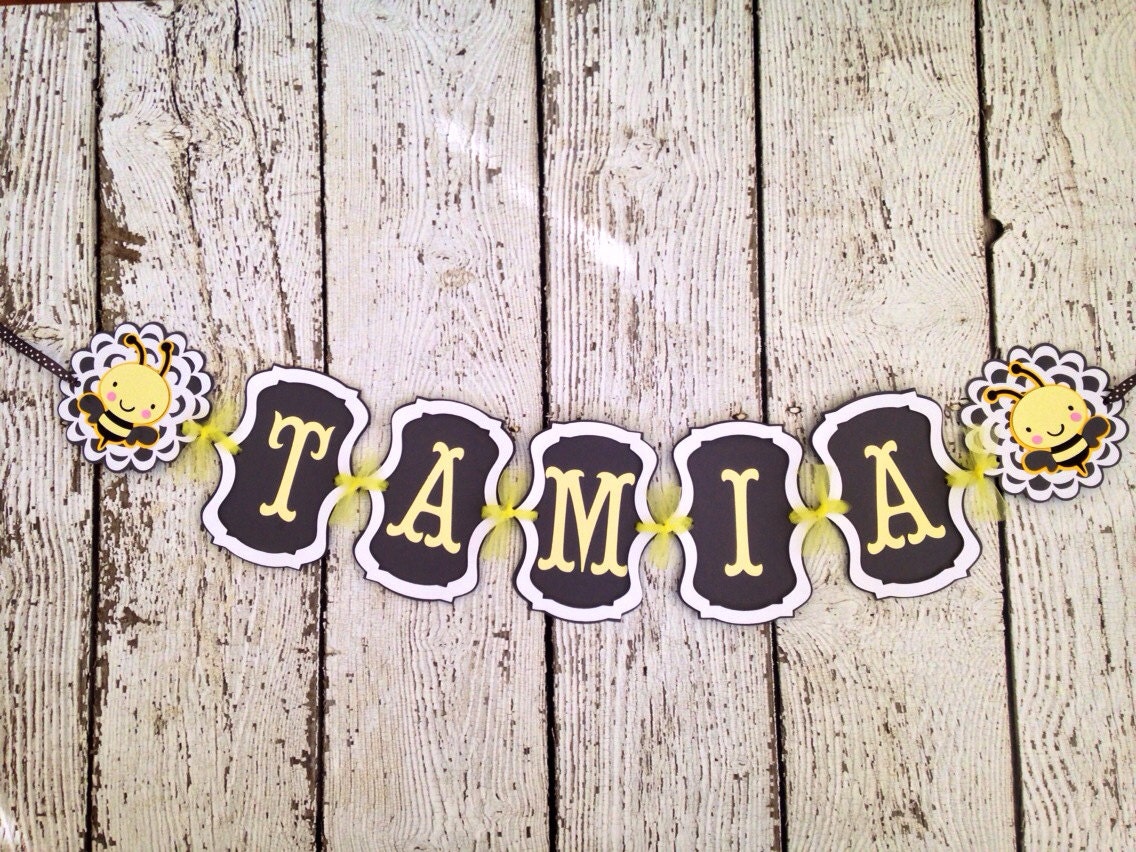 Bumble Bee Baby Shower Banner Neutral Baby Bee Banner Yellow