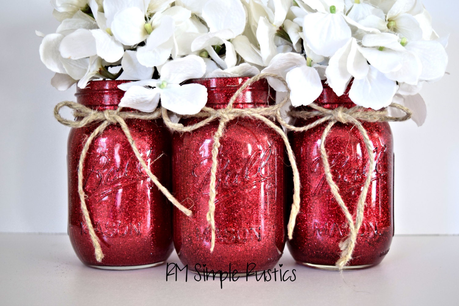 christmas decor mason jar set red glitter mason by christmas decor mason jar set red glitter mason by