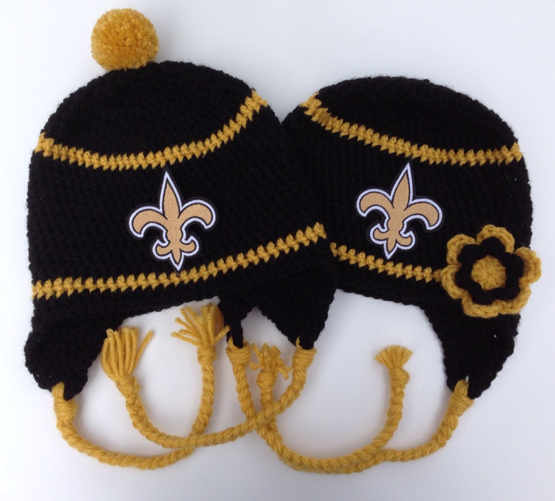 New Orleans Saints Crochet Hat by CraftyIAmKnot on Etsy