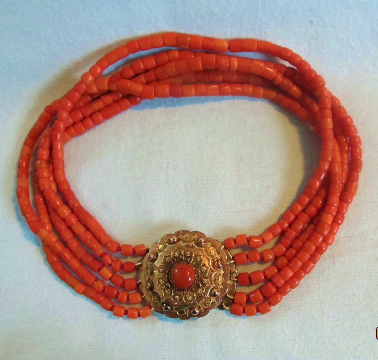 Antique Coral Necklace Dutch Traditional Necklace