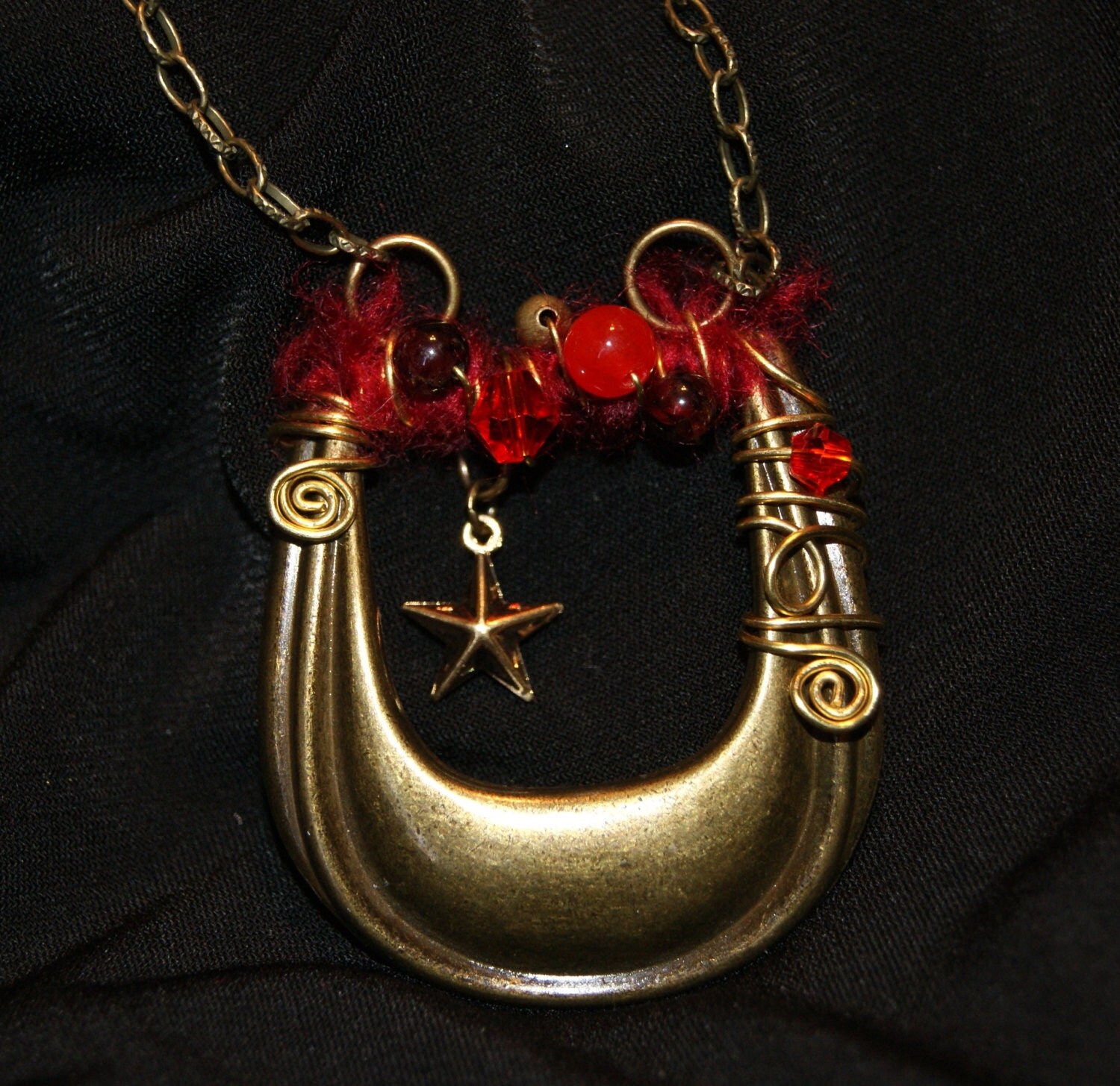 Belt Buckle Necklace Wire Wrapped Buckle Necklace