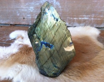Large labradorite stand up specimen