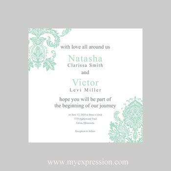 5X5 Wedding Invitations 4