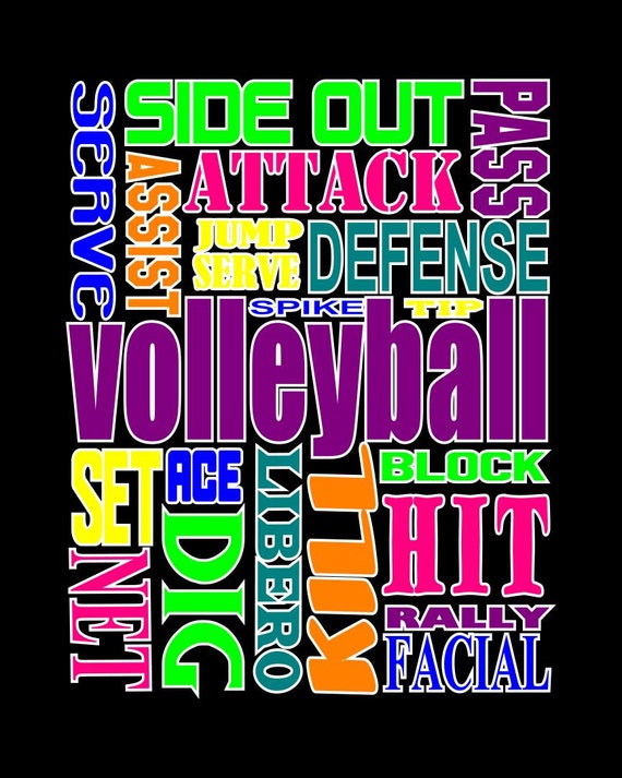 VOLLEYBALL words Volleyball shirt