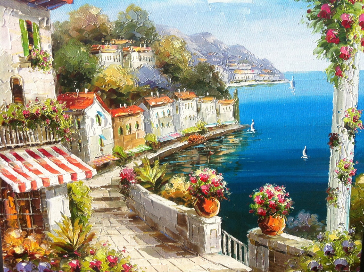 PORTOFINO Original Oil Painting 20 X 24