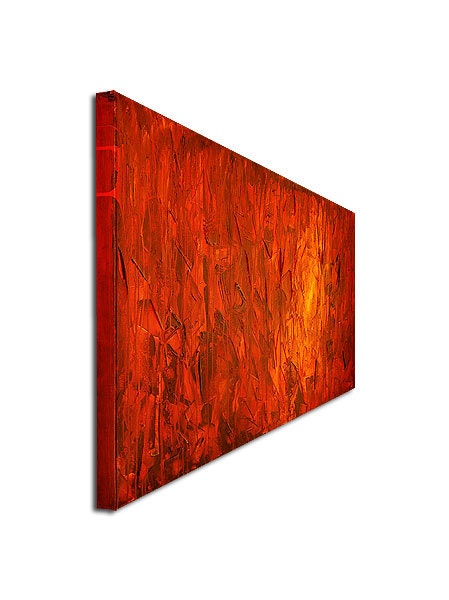 Acrylic abstract red painting Original Art by AG : 7