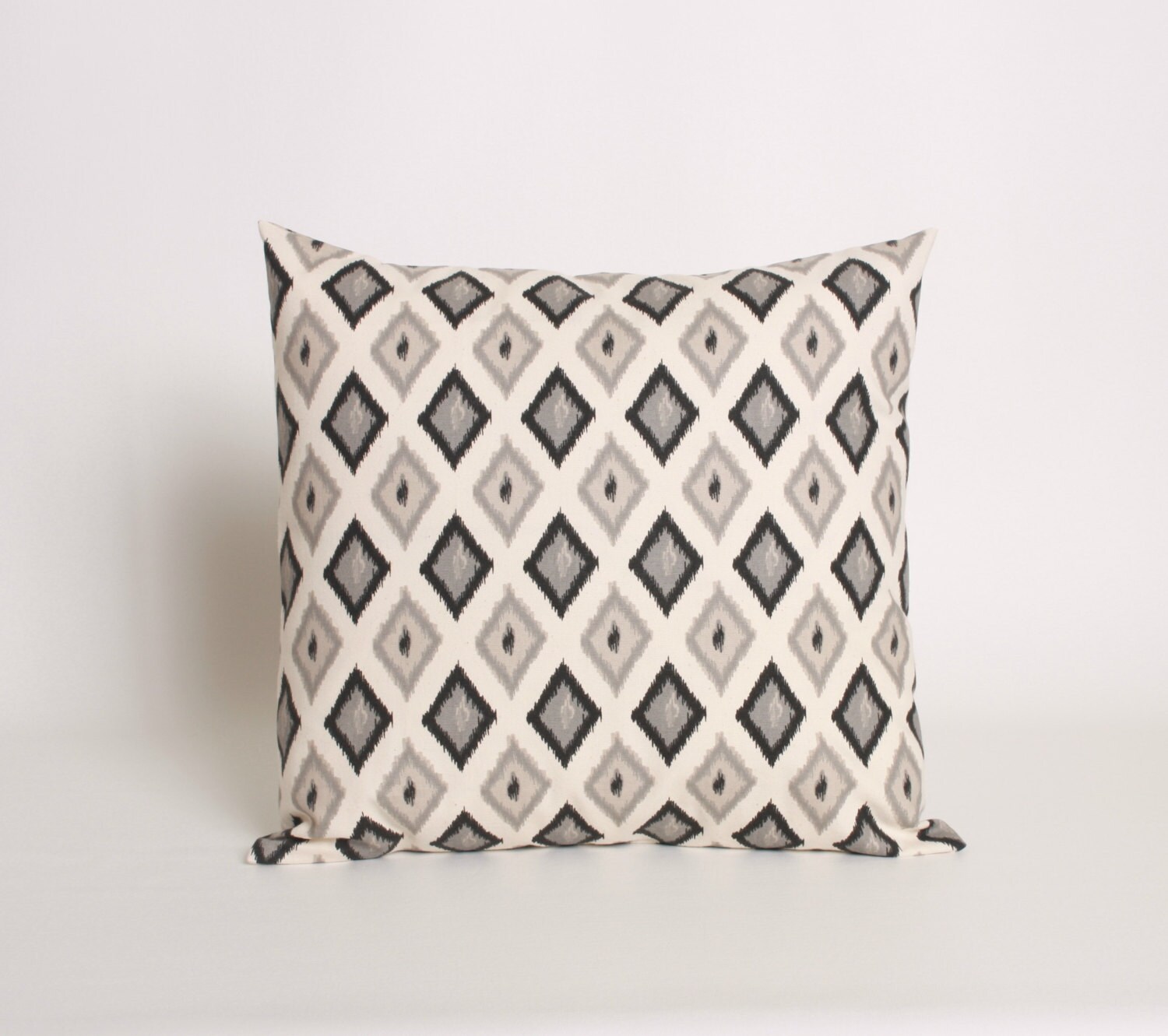 Black and Gray Pillow Cover Cushion Cover by DimensionsHomeDecor