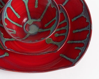 Stoneware dishes, ceramic dishes, pottery plate, dinnerware, place setting, ceramics and pottery, stoneware plate, plate, bowl, dish set