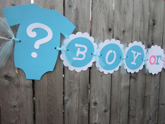 Gender Reveal Banner, Gender Reveal Party, Boy or Girl Banner Il_570xn