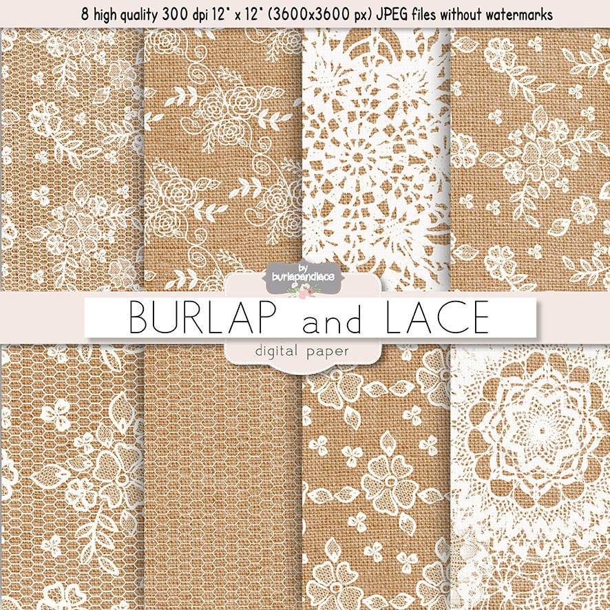 Pattern Burlap Lace Burlap Canvas Linen Fabric Digital Paper