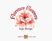 Business Logo - Design Logo - Premade Logo - Florence Flower Logo and Watermark - Shabby Chic Elegant Style