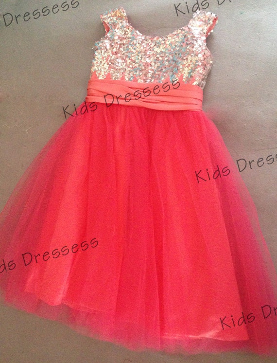 Tulle Flower Girl Dress New Years Dress Wedding by kidsdresses