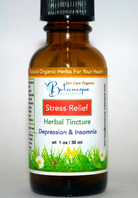 Stress Relief Herbal Tincture reduce by BotaniqueSolutions