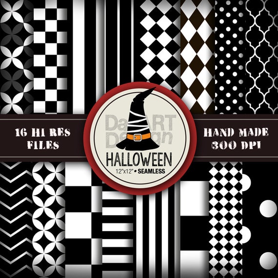  Halloween Patterns Digital paper