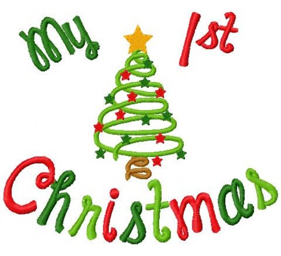 Download Christmas Embroidery Design My 1st Christmas My First