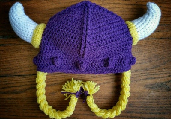 minnesota vikings helga hat with braids and horns