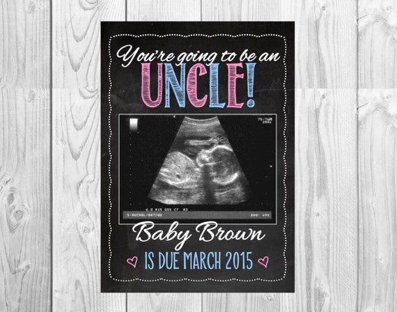 Printable Pregnancy Announcement Card for Uncle to Be
