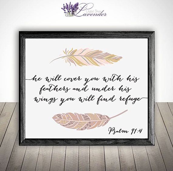 Printable home decor Bible Verse wall art printable he will