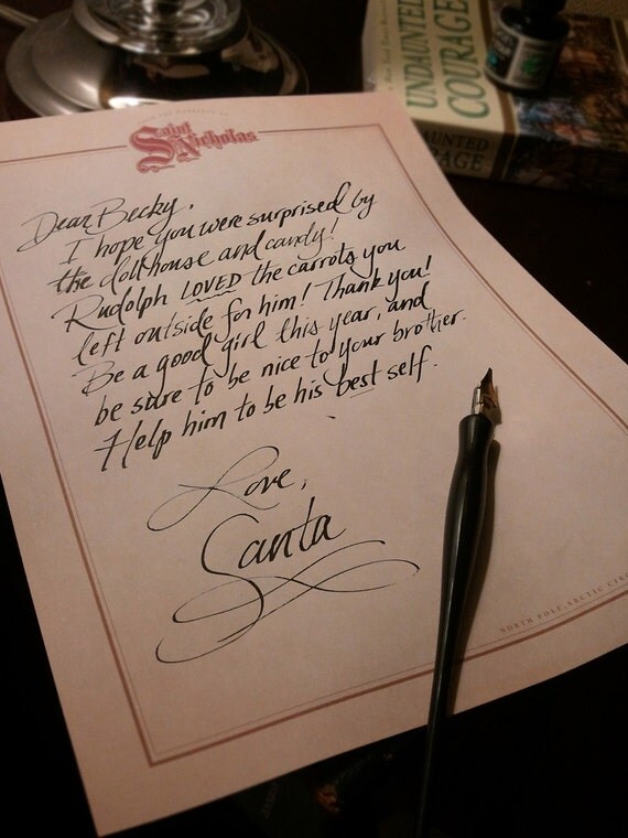 Handwritten Letter from Santa by FromSaintNick on Etsy