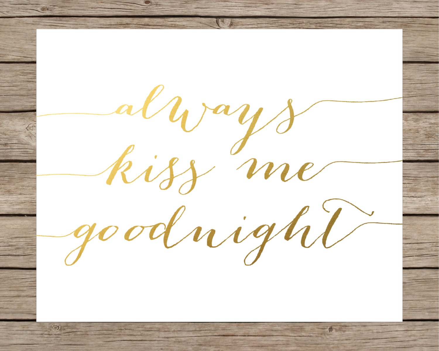 Always Kiss Me Goodnight Printable INSTANT DOWNLOAD by CraftMei