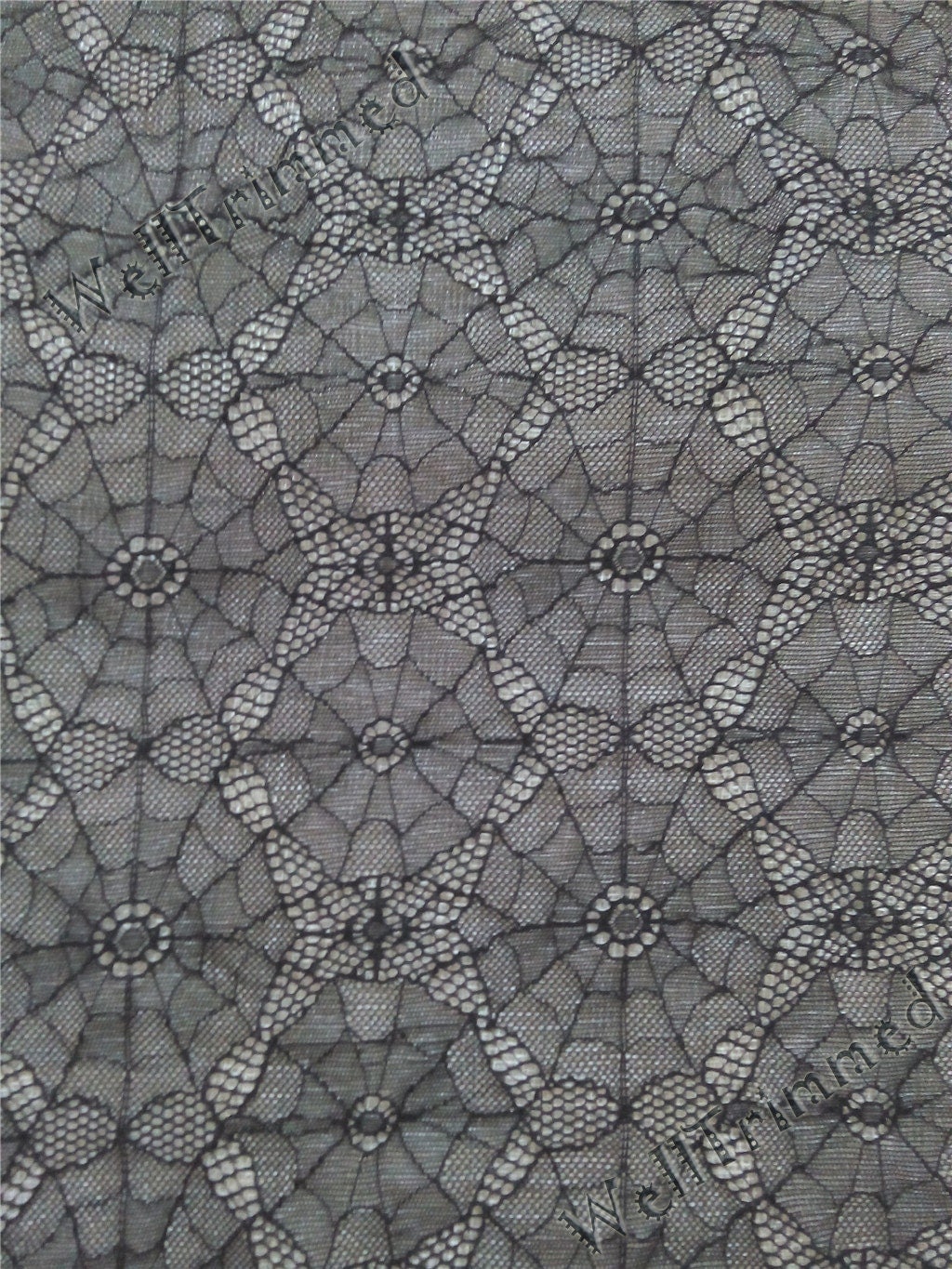 Spider web fabric black lace black spider web lace by WellTrimmed