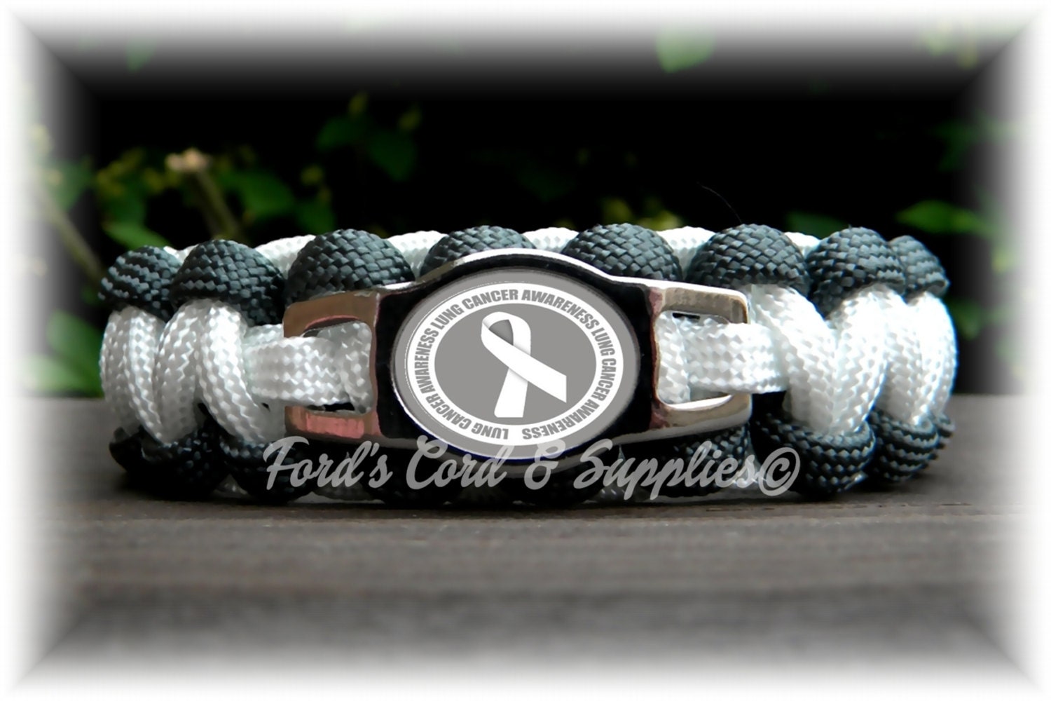 Lung Cancer Awareness Bracelet Paracord Bracelet Survival