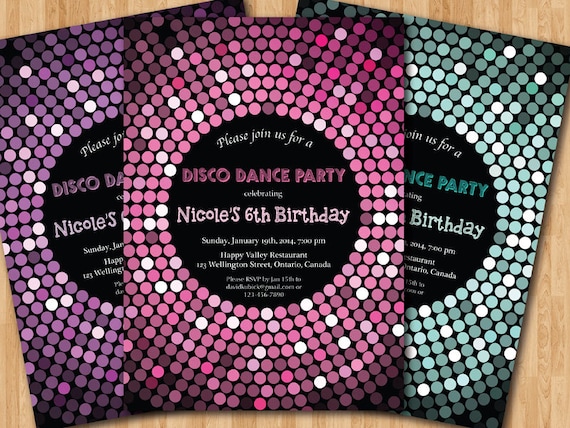 Free Disco Invitations 2