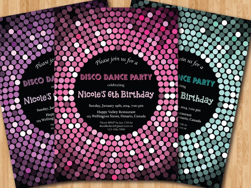 Disco Dance Party Invitations 3