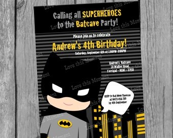 Batman Invitation by Love this Moment!