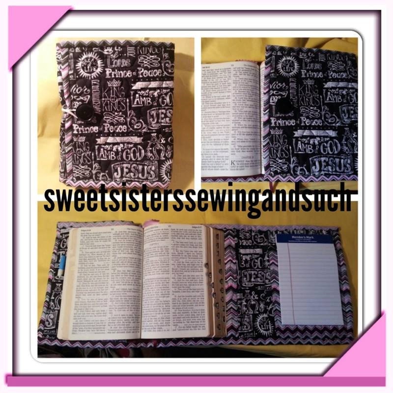 Quilted Bible Covers Tri fold with pockets by ArkansasSewingSister