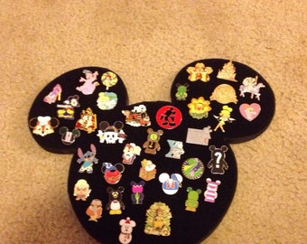 Disney Icon Mickey Mouse large pin display board holder. Can hold lot of 45