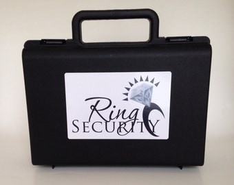 Black and white ring security briefcase -- ring bearer pillow alternative box gift