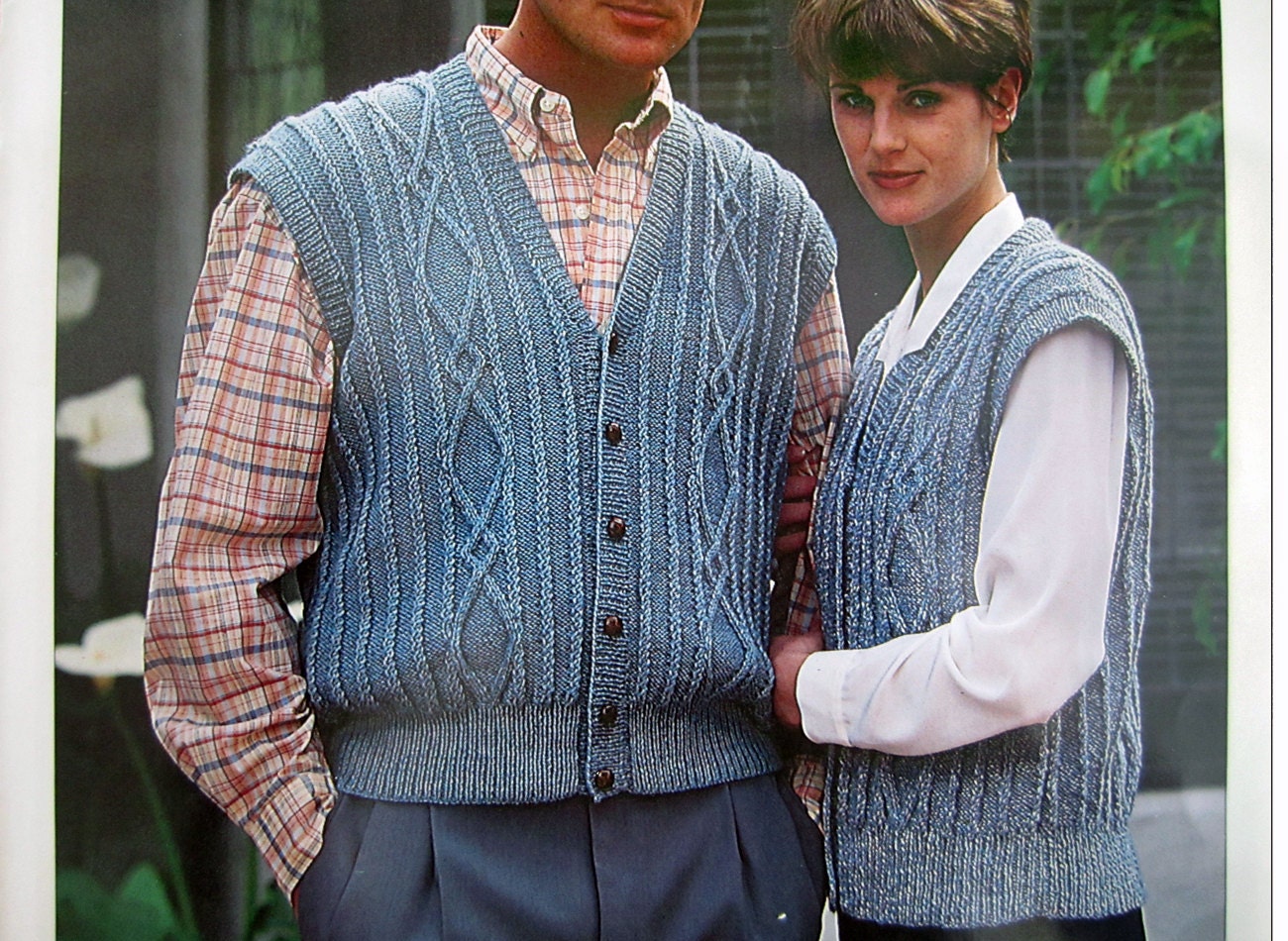Sirdar COUNTRY VEST Knitting Pattern Womens or