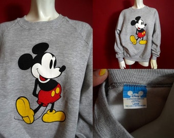 80's MICKEY MOUSE Sweatshirt, Official Disney Character Fashions Size ...