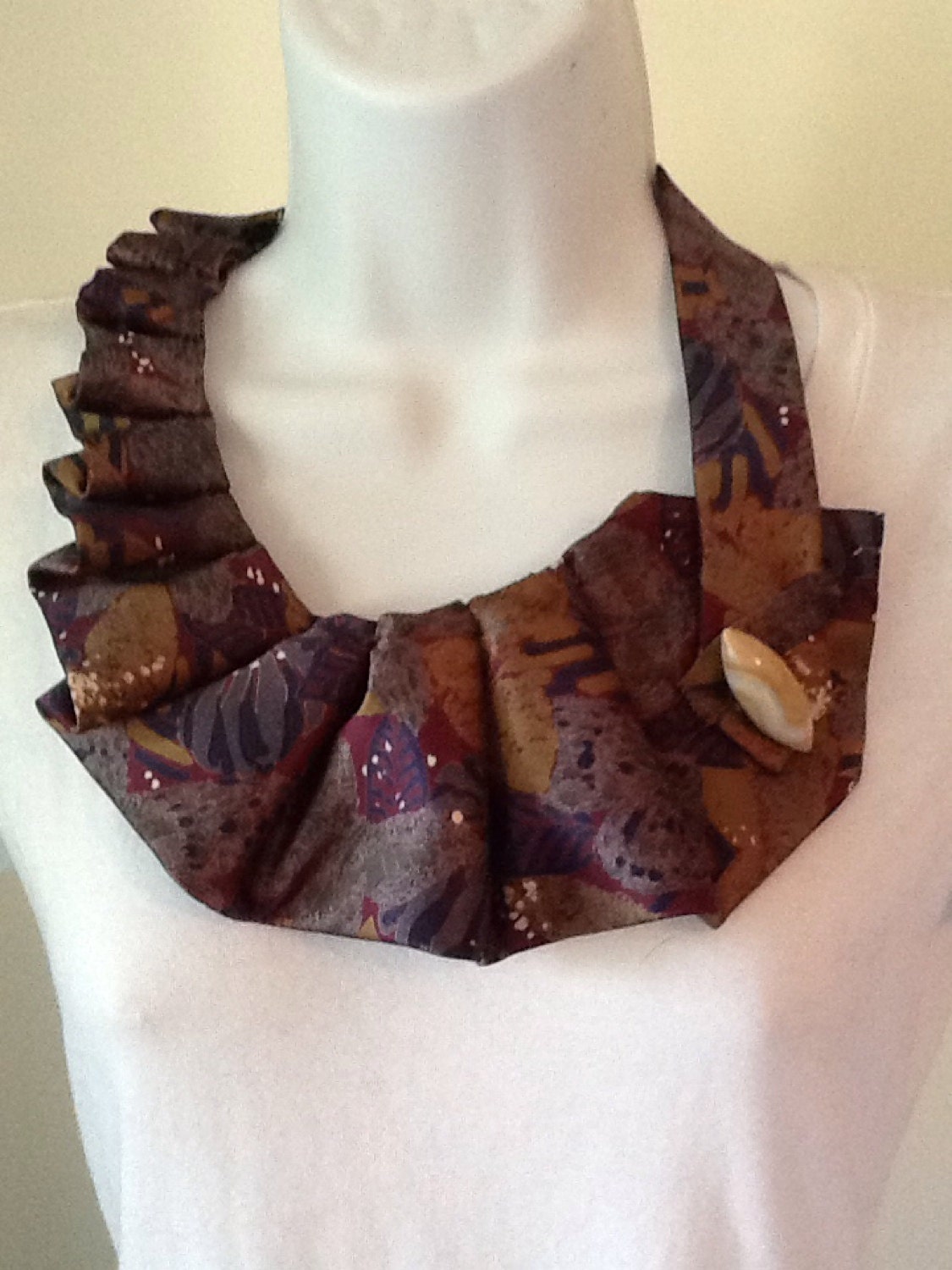 Upcycled men's necktie scarf