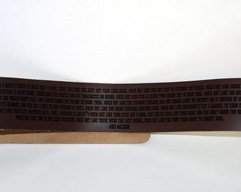 Custom Engraved Leather Guitar straps, custom guitar straps, guitar straps, personalized guitar straps, Brown Leather