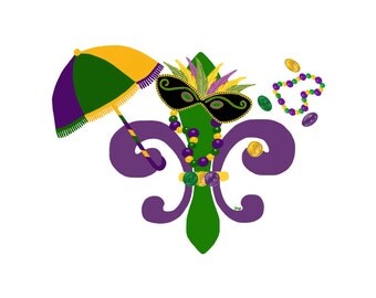 Mardi Gras Umbrella – Etsy