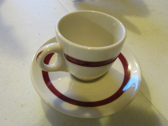 6 Restaurant Restaurant Ivory Saucer and cups Cup and saucers restaurant  vintage X China Mayer Ware True