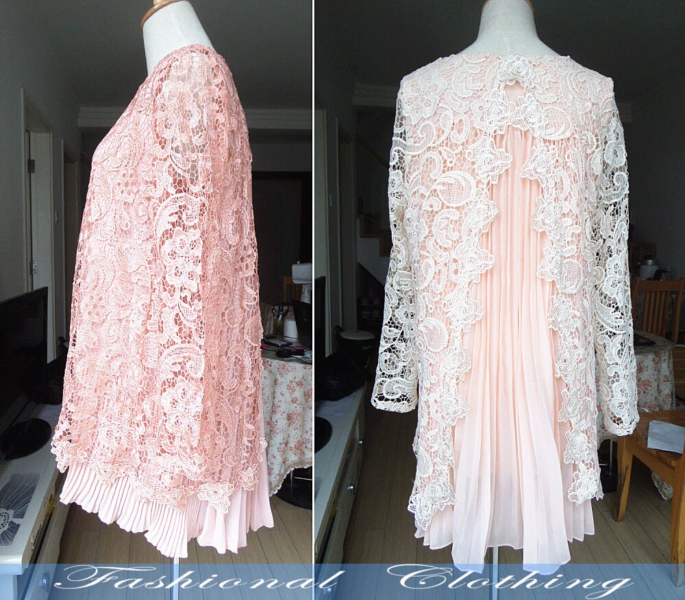 pink lace loosen dress autumn dress sleeve pink lace loosen dress autumn dress sleeve