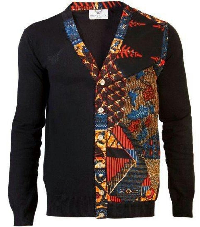Men's african print sweater handmade mens by KarangisCollections