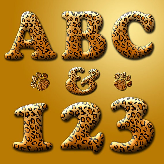 digital-alphabet-leopard-print-animal-print-digital-alphabet