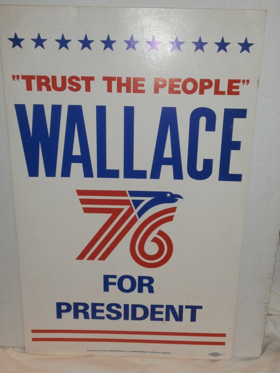 1976 Wallace For President Campaign by MegsMustHaves