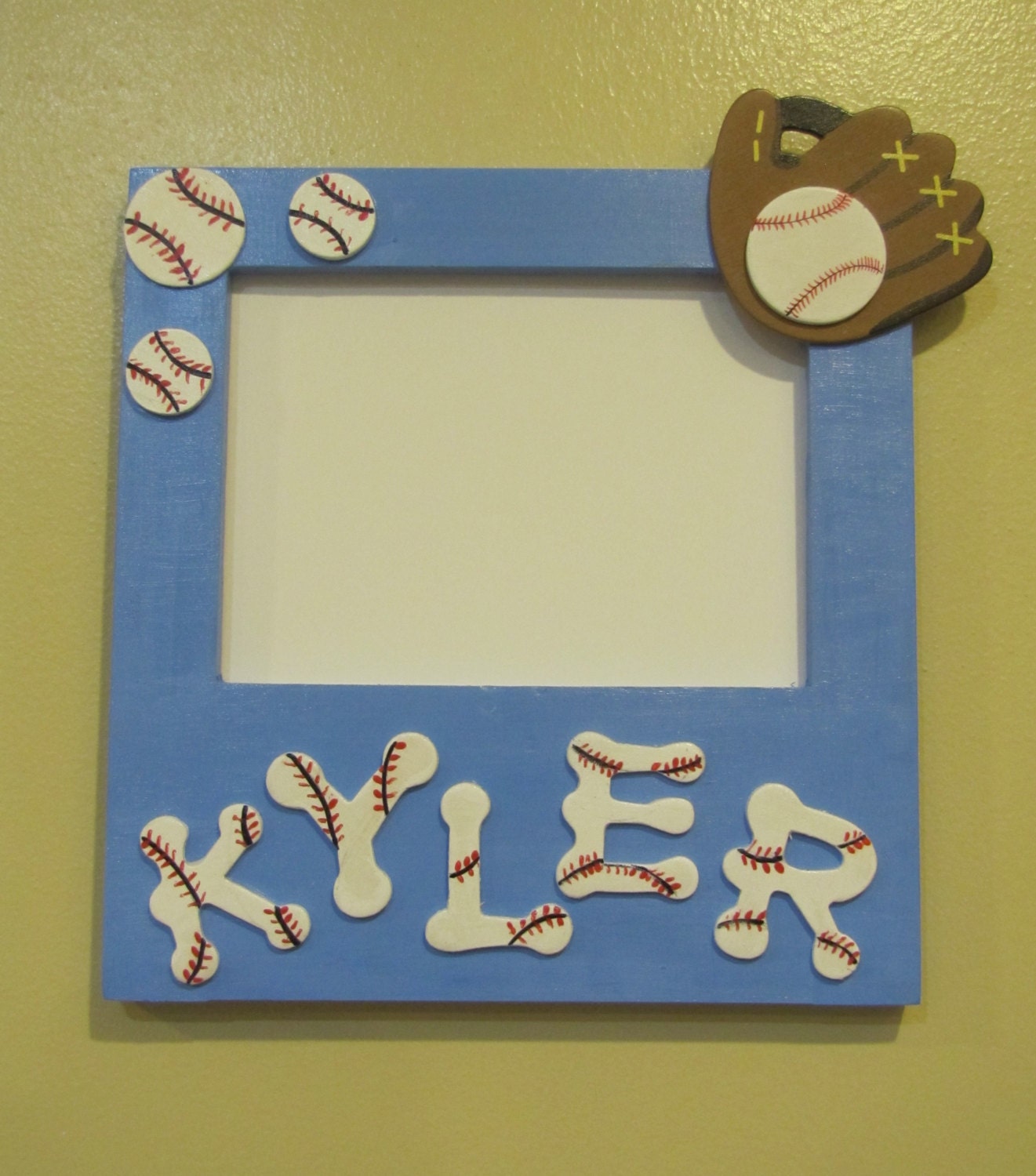 Personalized Baseball Photo Frame 5x7 by BabiesAboard on Etsy