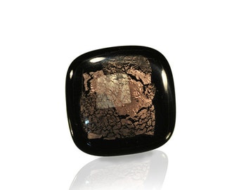 3D pink glass ring