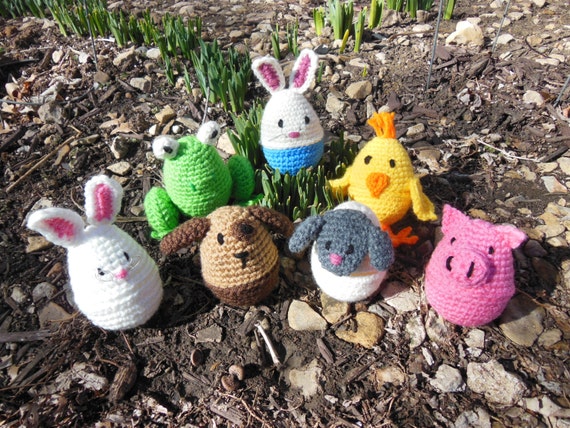 Crochet Animal Plastic Easter Egg Covers