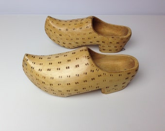 Items similar to Handmade Antique Dutch Wooden Shoes/Clogs on Etsy