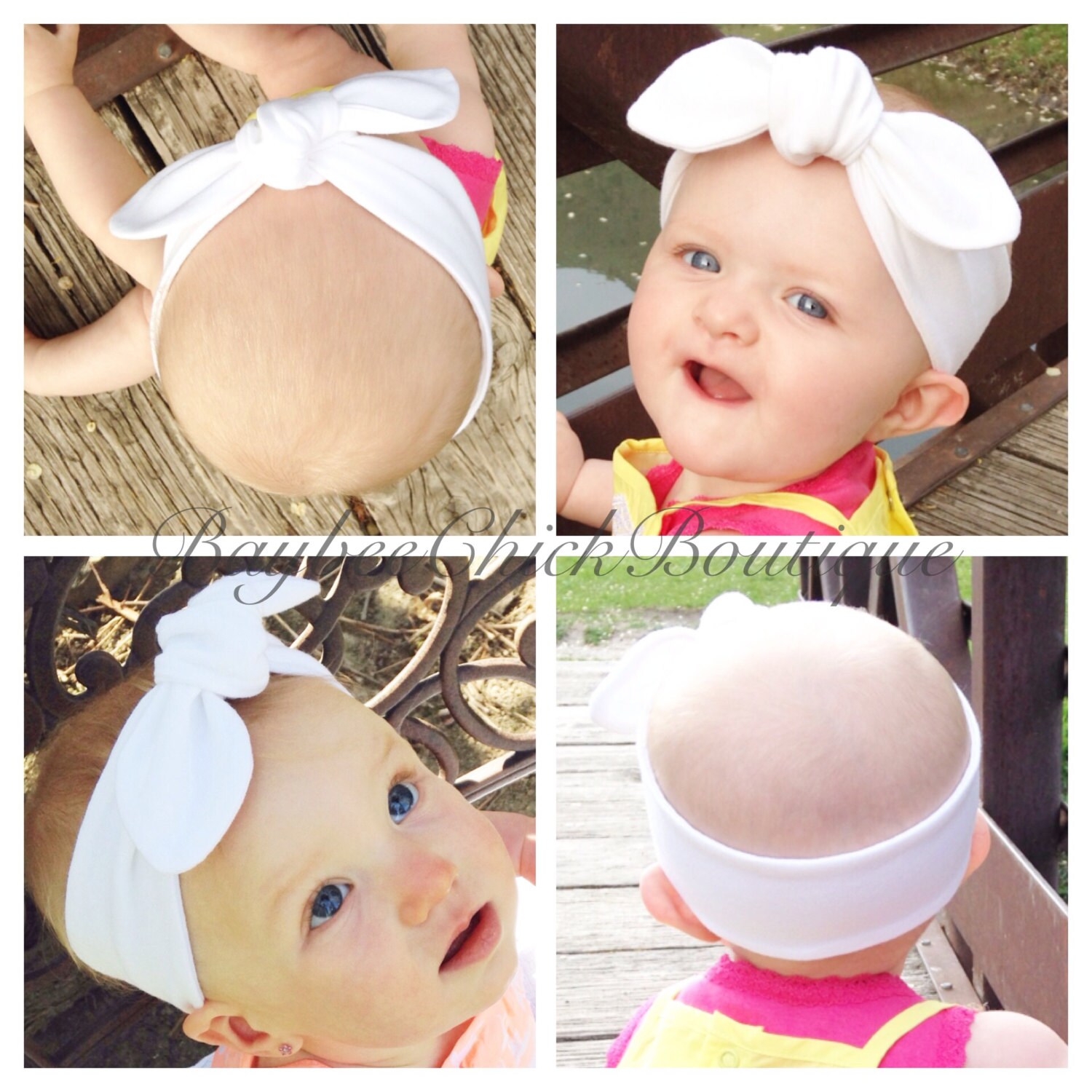 White Baby Girl Head Wrap Little Girl White Bohemian Head