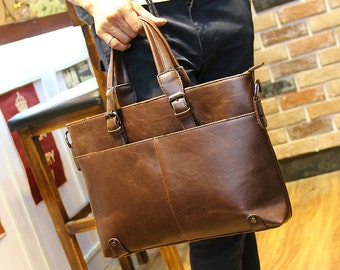 Popular items for mens leather satchel on Etsy